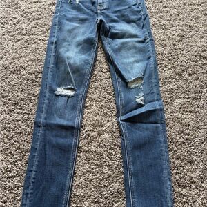 Flying Monkey Women's Distressed Skinny Jeans - Blue